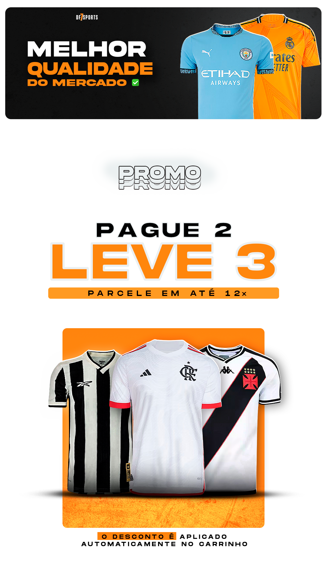 descrição df 7 sports promoção camisas de time